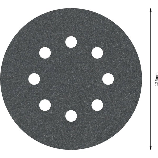 Schleifscheibe, 125 mm Durchmesser, mit Löchern