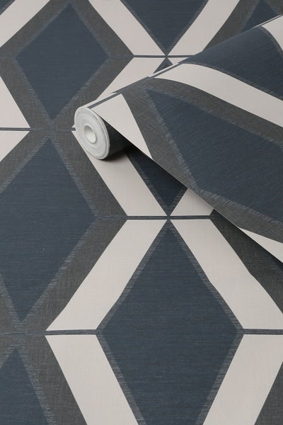 Next Vliestapete | Optisches Dreieck - Blau - 10mx52cm