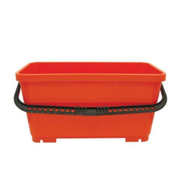 Rechteckiger Putzeimer aus Kunststoff mit Tragegriff