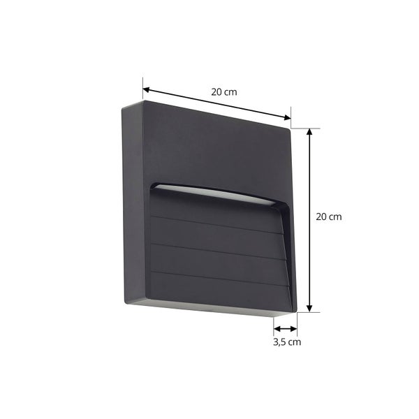 Lindby LED Wandleuchte außen Elissa (Modern) in Schwarz (1 flammig, ) - Außenwandleuchten Wandlampe Led Außenlampe Outdoor für Außenwand/Hauswand Haus Terrasse &