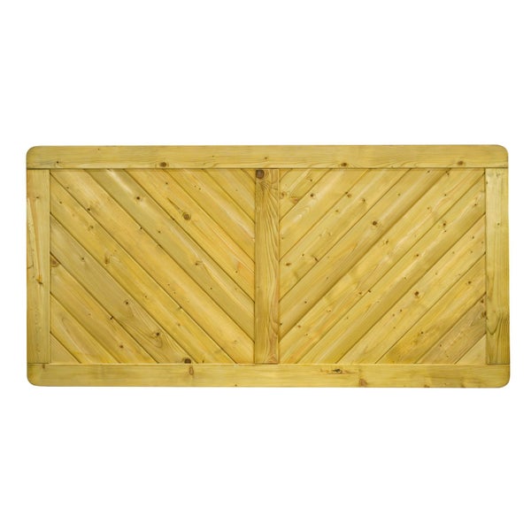 Holzzaunfeld mit diagonalem Design