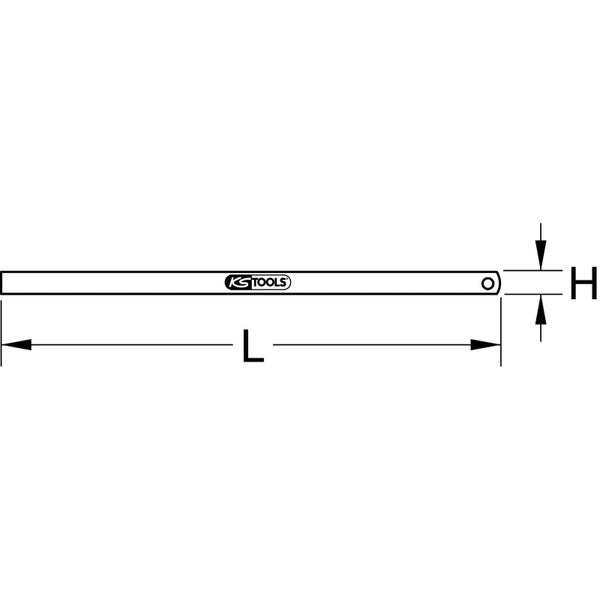 KS TOOLS Flexibler Stahlmaßstab 300 mm - 300.0104