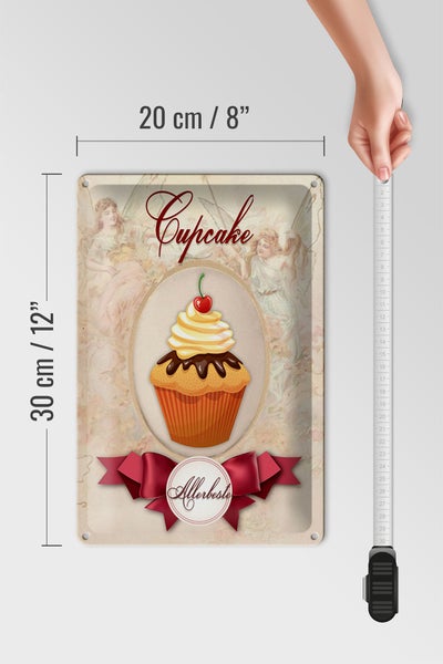 Blechschild Spruch 20x30cm Cupcake Allerbeste