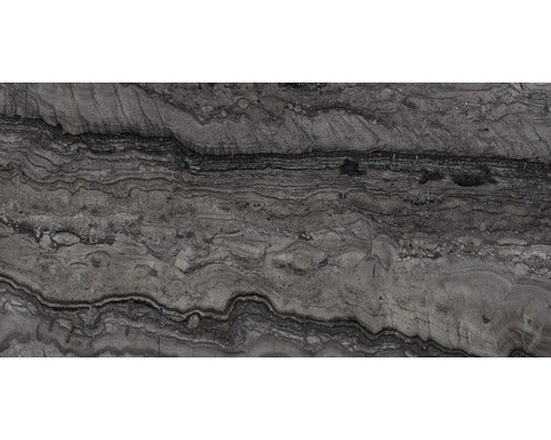 Wand- und Bodenfliese Memento Travertino black 30x60 cm