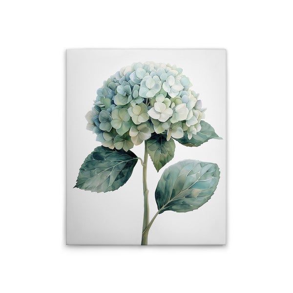 Gemälde einer Hortensienblüte auf Leinwand