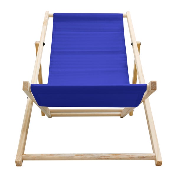 ECD Germany Liegestuhl klappbar, Blau, aus Holz, verstellbare Rückenlehne, 3 Liegepositionen, bis 120 kg, Sonnenliege Gartenliege Strandliege Strandstuhl Holzklappstuhl, für Garten, Balkon & Strand