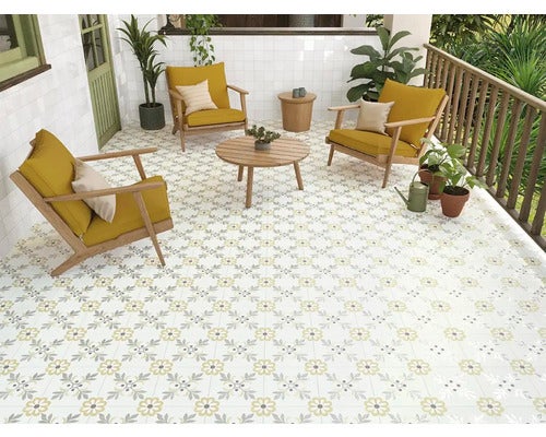Wand- und Bodenfliese Llevant Yellow Garden LT 22,3x22,3cm matt