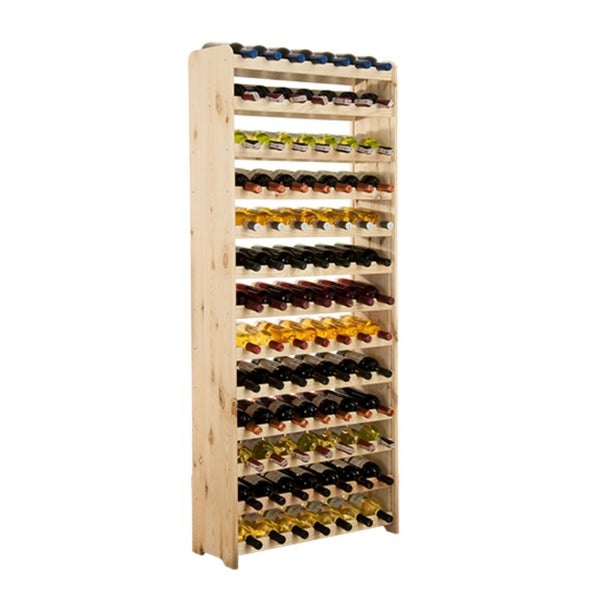 PROREGAL Weinregal Pinotwine C HxBxT 164 x 72,8 x 26,5 cm 91 Flaschen Massives Kiefernholz Natur Unbehandelt