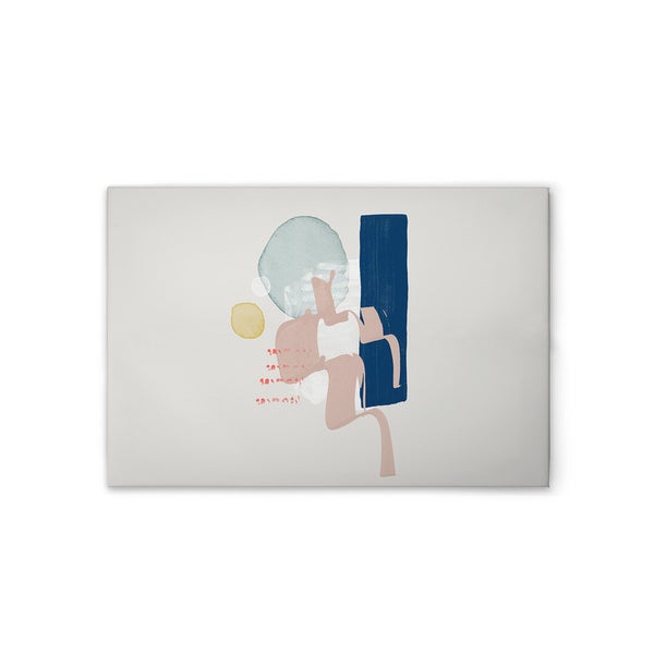 Abstraktes Leinwandbild mit verschiedenen geometrischen Formen