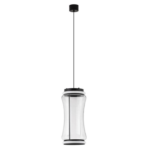 LED Pendelleuchte Anapnoe in Transparent und Schwarz 21W 567lm