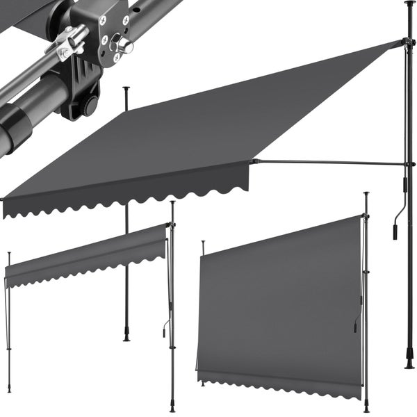 Klemmmarkise tectake  mit Handkurbel einfache Montage