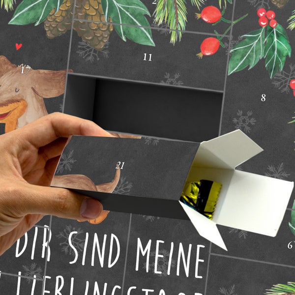 Mr. & Mrs. Panda Befüllbarer Adventskalender Hund Dackel - Schwarz