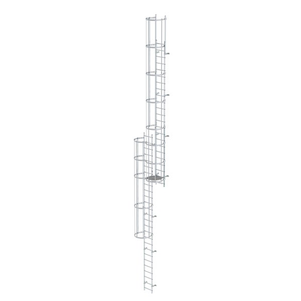 MUNK ortsfeste Steigleitern Aluminium, 11,76m SH PG2