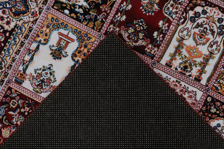 Teppich mit traditionellem Muster und rutschfester Unterseite mit Noppen
