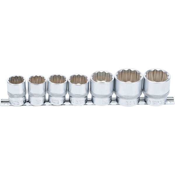BGS Steckschlüssel-Einsatz-Satz Zwölfkant Antrieb Innenvierkant 12,5 mm (1/2) SW 20 - 32 mm 7tlg. - 9109
