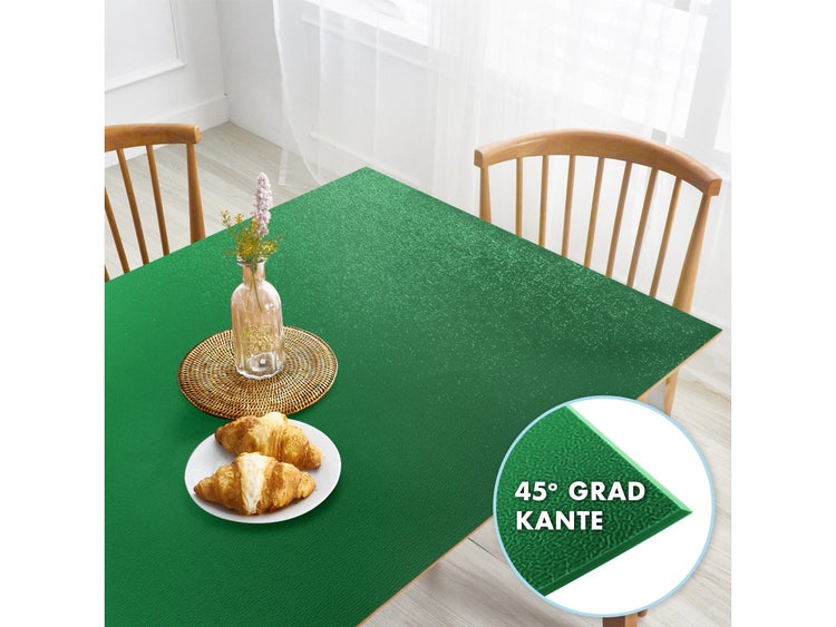 FLOORDIREKT Tischfolie Empire - mit abgeschrägter Kante - 1,5 mm Stärke - Grün - 100 x 55 cm