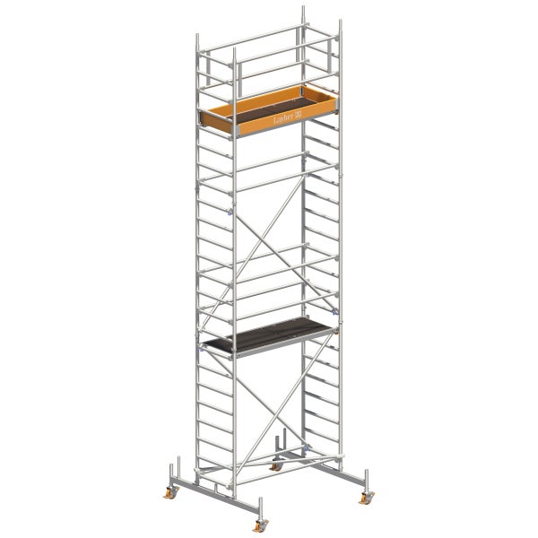 Layher Fahrgerüst mit zwei Plattformen