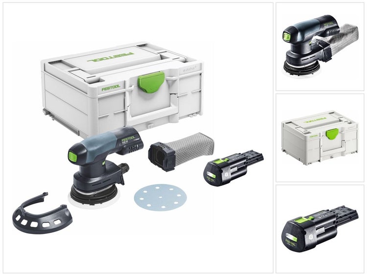 Festool ETSC 125-Basic Akku Exzenterschleifer 18 V 125 mm Brushless + 1x Akku 3,0 Ah + Systainer - ohne Ladegerät