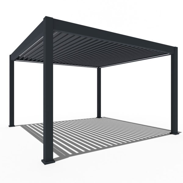 Weide Elektrische Deluxe Plus Aluminium  Pergola 4 x 4 M mit LED