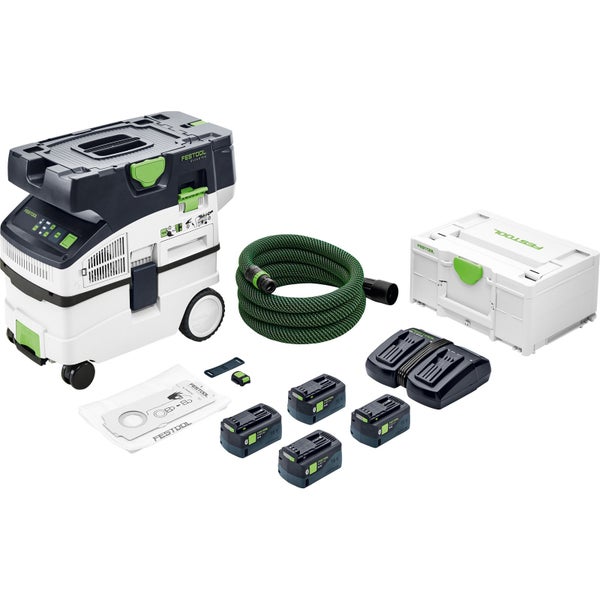 Festool Akku-Absaugmobil CTMC MIDI I-Plus CLEANTEC 18 V / 4x 5,0 Ah Akku + Ladegerät - 577672