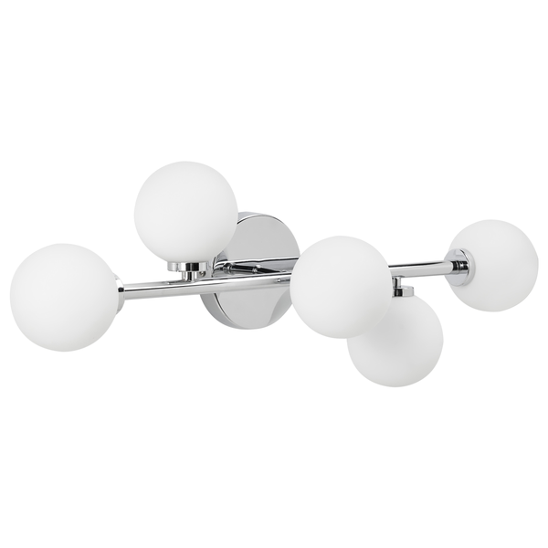 Wandleuchte mit fünf Leuchtkörpern in Kugelform