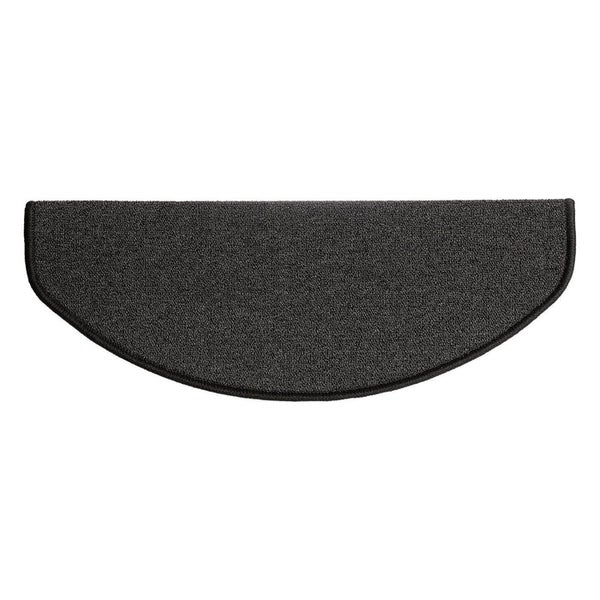 FLOORDIREKT Stufenmatte London - mit Umkettelung - Anthrazit - Halbrund - 23,5 x 65 cm