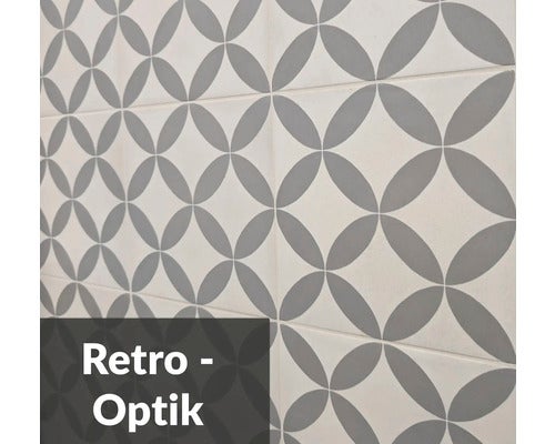 Fliesen mit Retro-Optik und geometrischem Muster