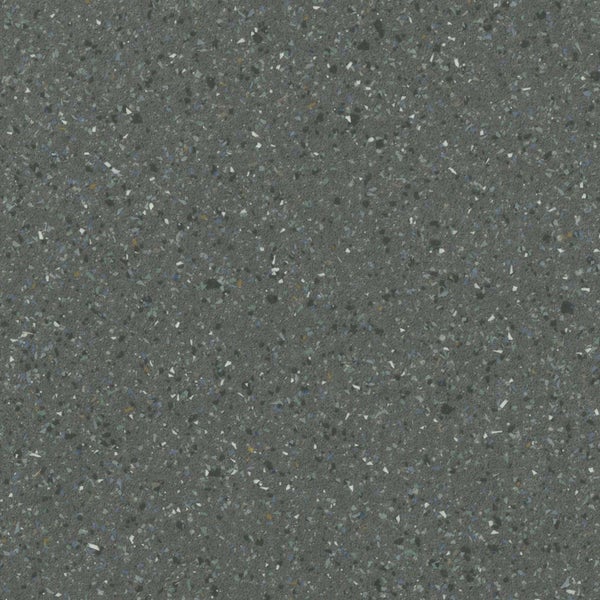 PVC Bodenbelag Meterware Steinoptik anthrazit Vinylboden Terrazzo 200 cm breit (Meterware)