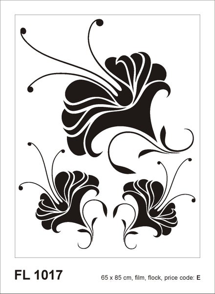 Blumenmuster zum Aufbügeln, 65 x 85 cm