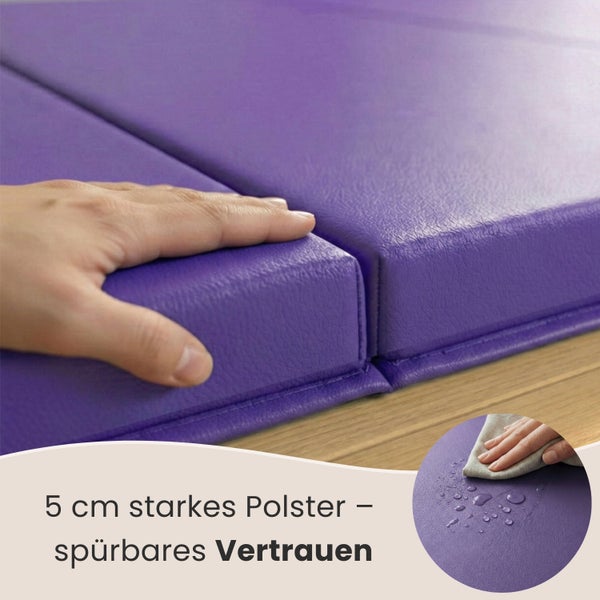 Faltbare Turnmatte mit wasserabweisender Oberfläche