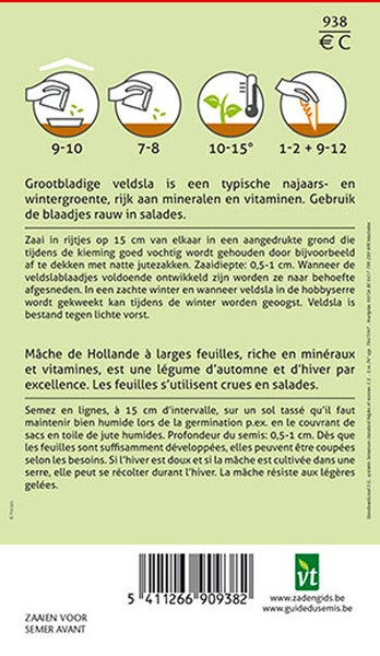 Informationen und Anweisungen zur Aussaat von Feldsalat