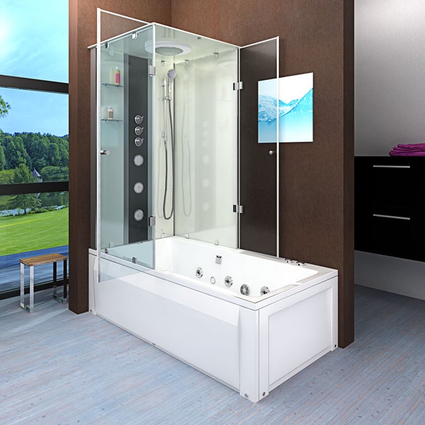 Whirlpool Dusche Kombination K05-R02-WP-EC Duschtempel 90x180 cm