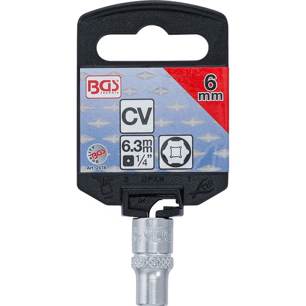 BGS Technic Steckschlüssel-Einsatz, 6 mm