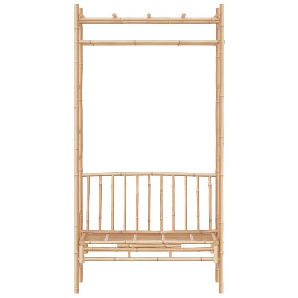 Gartenbank mit Pergola 116 cm Bambus