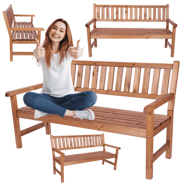 Gartenbank Grana HxBxT 90x154x70cm Ohne Abdeckung Braun