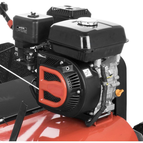 Motor einer Gartenfräse mit Kraftstofftank und Seilzugstarter