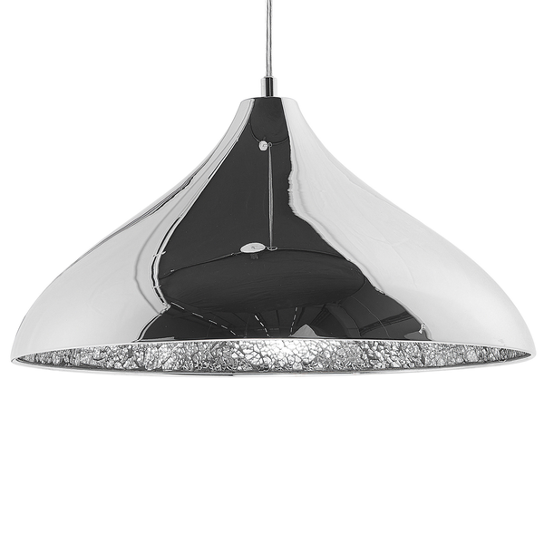 Hängeleuchte silber Kegelform ISKAR