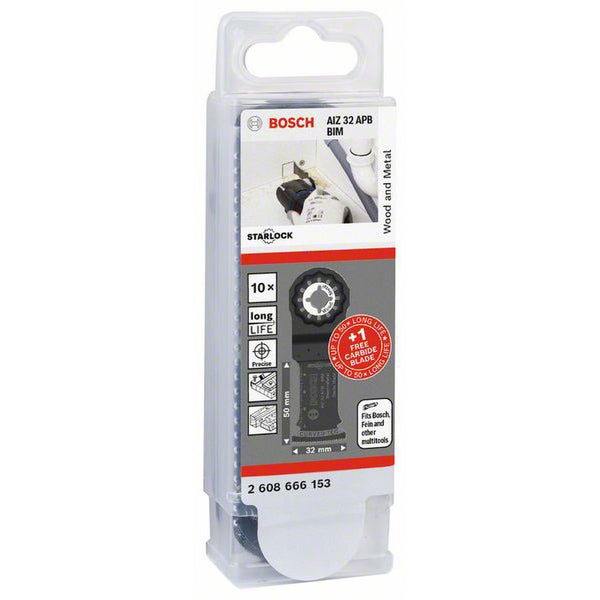 Bosch Sägeblatt-Set für Multifunktionsw., AIZ 32 APB + 1 EXPERT AIZ 32 APIT , 10-tlg. - 2608666153