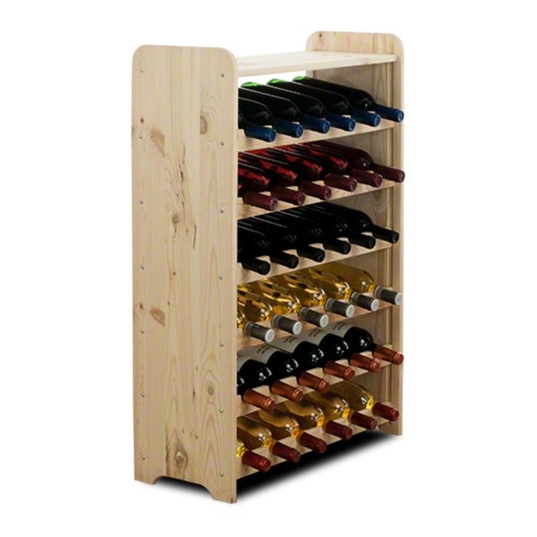 PROREGAL Weinregal Pinotwine C HxBxT 87,2 x 63,2 x 26,5 cm 36 Flaschen Massives Kiefernholz Natur Unbehandelt