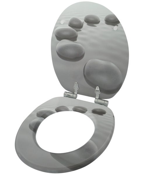 WC-Sitz mit Absenkautomatik Black Stones