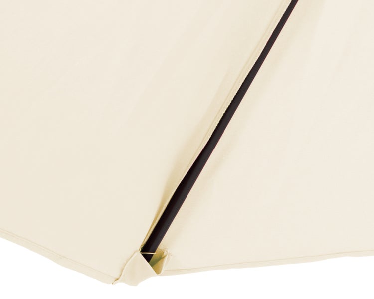 Ondis24 Marktschirm 230 cm beige 38 mm Rohr mit Kurbel, Sonnenschirm