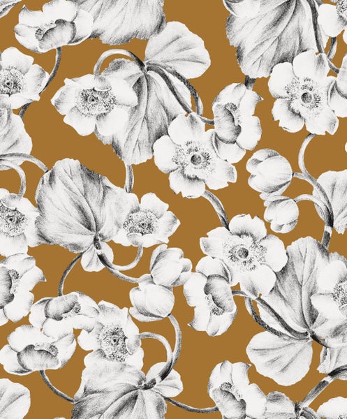 Masureel Tapete Blumen Orange - 53 cm x 10.05 m - 630629