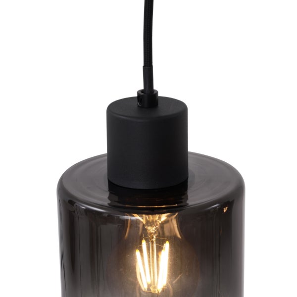 Hängelampe mit Glasschirm und Leuchtmittel