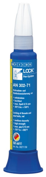 WEICONLOCK® AN 302-71 Schrauben- und Stehbolzensicherung | hochfest | 50 ml | rot