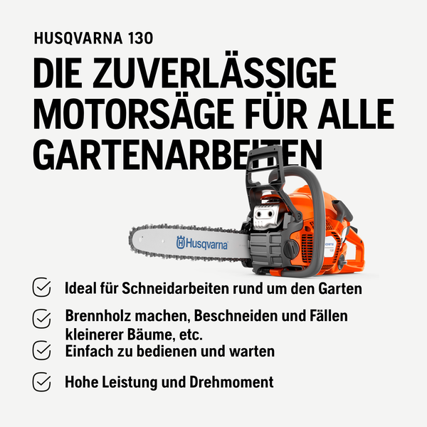 Husqvarna 130 Motorsäge für Gartenarbeiten