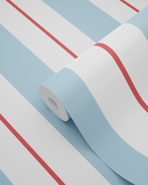 Tapetenrolle mit Streifenmuster