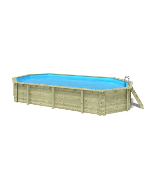 Holzpool mit Leiter für den Garten