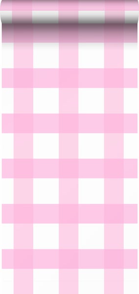 Sanders und Sanders Tapete Karomuster Hellrosa - 53 cm x 10,05 m - 935248