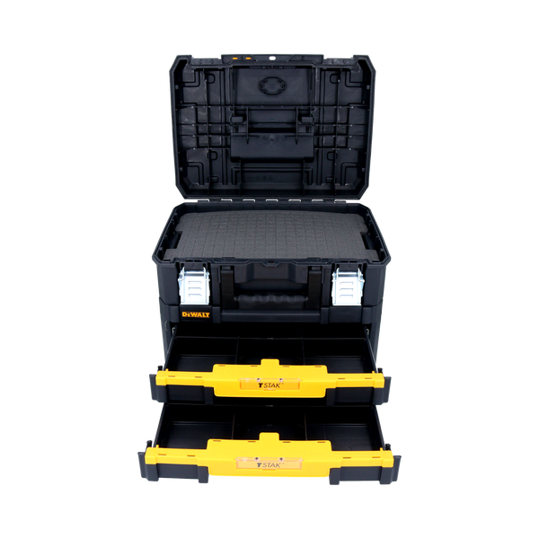 DeWalt Logo Werkzeugkoffer mit Schubladen geöffnet