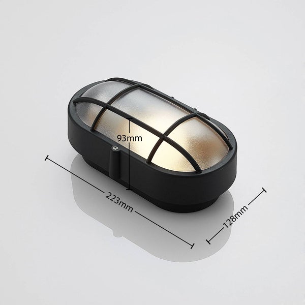 Lindby Wandleuchte außen Alisha (spritzwassergeschützt (Modern) in Schwarz (1 flammig, E27) - Außenwandleuchten Wandlampe Led Außenlampe Outdoor für Außenwand/Hauswand